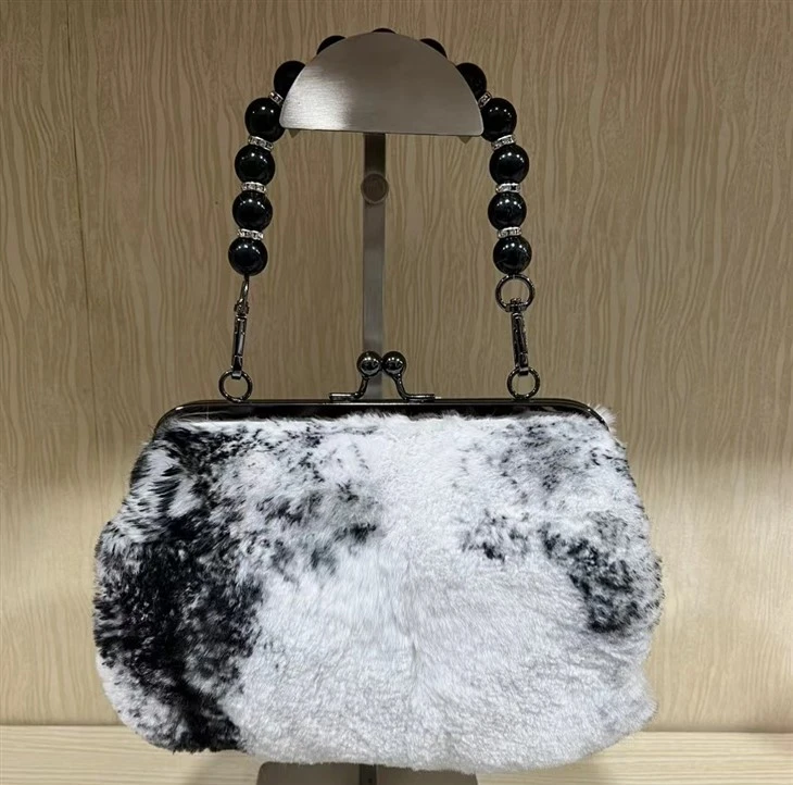 Sac à main en vraie fourrure pour dames
